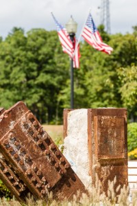 Remnants of the World Trade Center twin towers at the Eagle Rock 9/11 Memorial in New Jersey